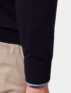 Navy Crew Neck Jumper - Machine Washable