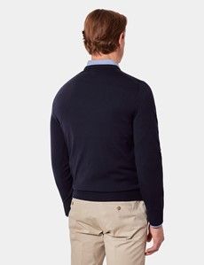 Navy Crew Neck Jumper - Machine Washable