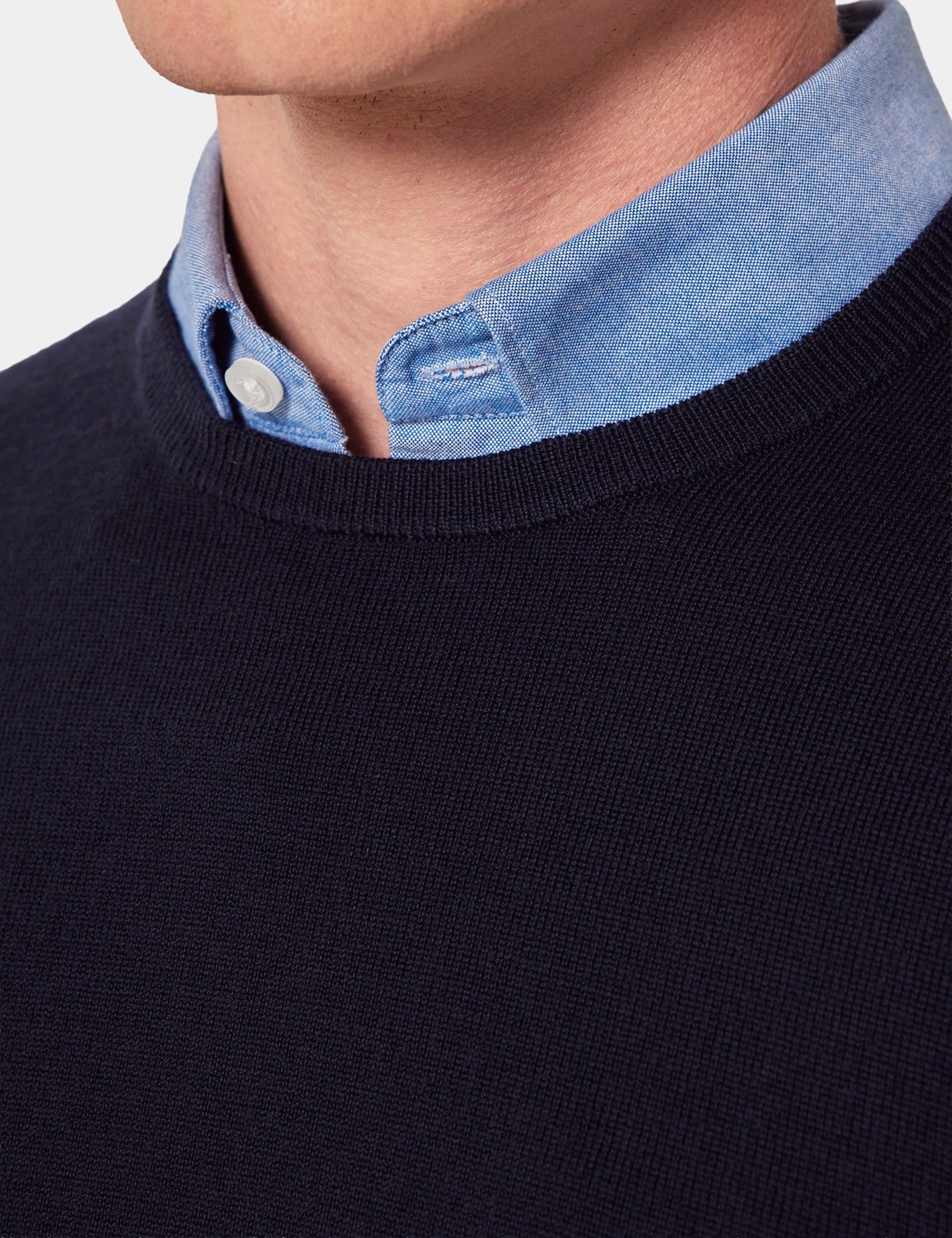 Navy Crew Neck Sweater - Machine Washable-preview
