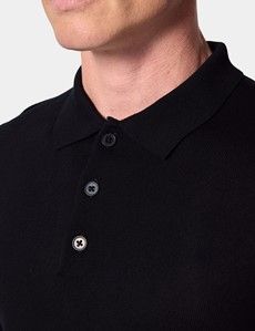 Black Polo Jumper - Machine Washable