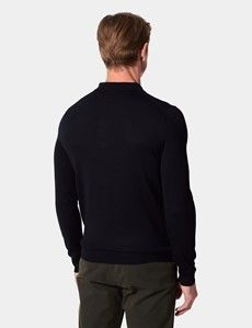 Black Polo Jumper - Machine Washable