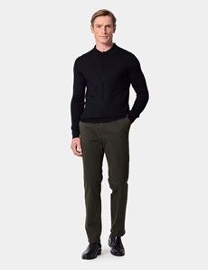 Black Polo Jumper - Machine Washable
