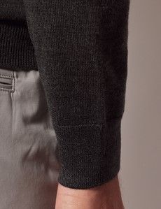 Moss Green Merino Polo Sweater - Machine Washable-preview4
