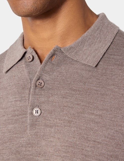 Neutral Polo Sweater - Machine Washable-preview
