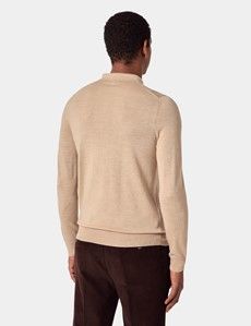 Sand Polo Jumper - Machine Washable