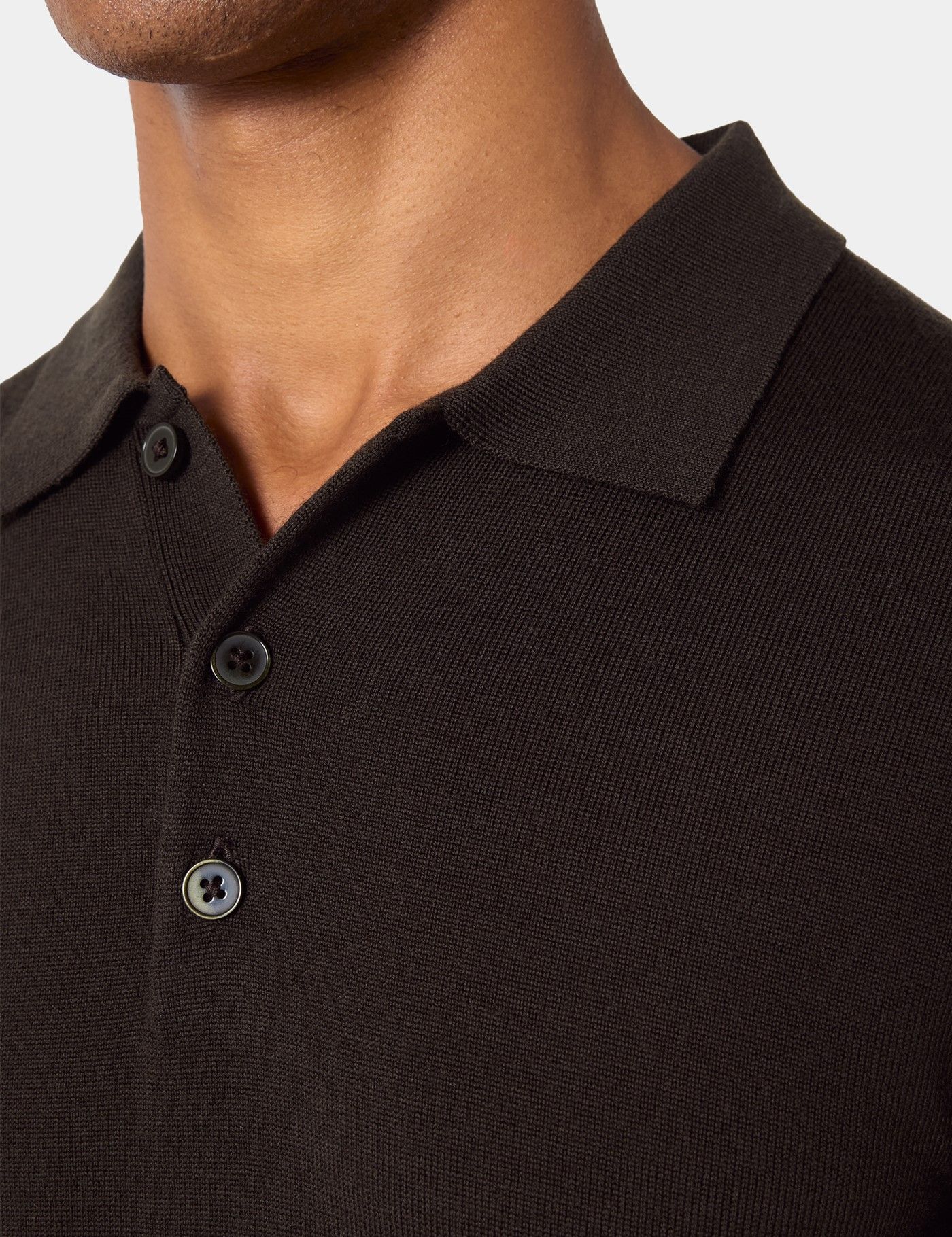 Dark Olive Polo Sweater - Machine Washable-preview