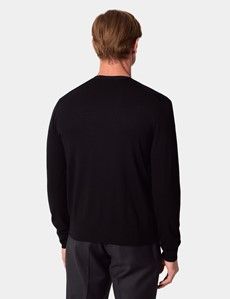 Black V-Neck Cardigan - Machine Washable