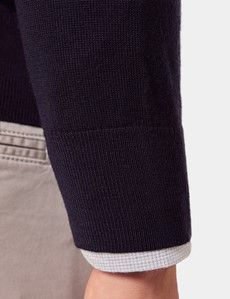 Navy V-Neck Cardigan - Machine Washable-preview4