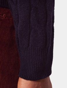 Navy Roll Neck Sweater-preview4