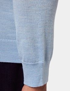 Light Blue Hooded Jumper - Machine Washable