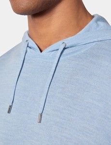 Light Blue Hooded Jumper - Machine Washable