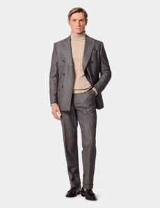 Light Sand Cable Knit Roll Neck Jumper