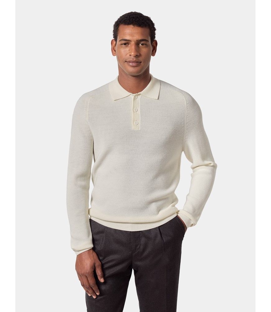 完売hyke CROCHETED POLO SWEATER サイズ2 CREAM CROCHETED POLO SWEATER-クロチェットポロセーター-HYKE（ハイク）通販