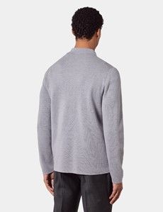 Light Grey Knitted Overshirt - Machine Washable