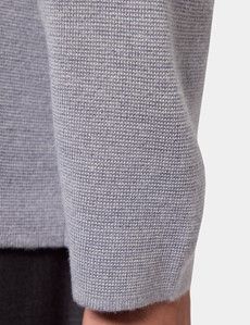 Light Grey Knitted Overshirt - Machine Washable