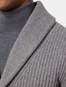 Grey Shawl Cardigan