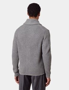 Grey Shawl Cardigan