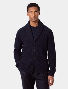 Navy Shawl Cardigan