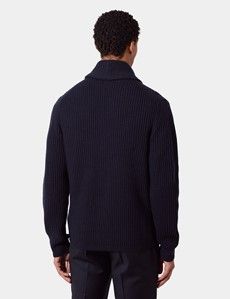 Navy Shawl Cardigan