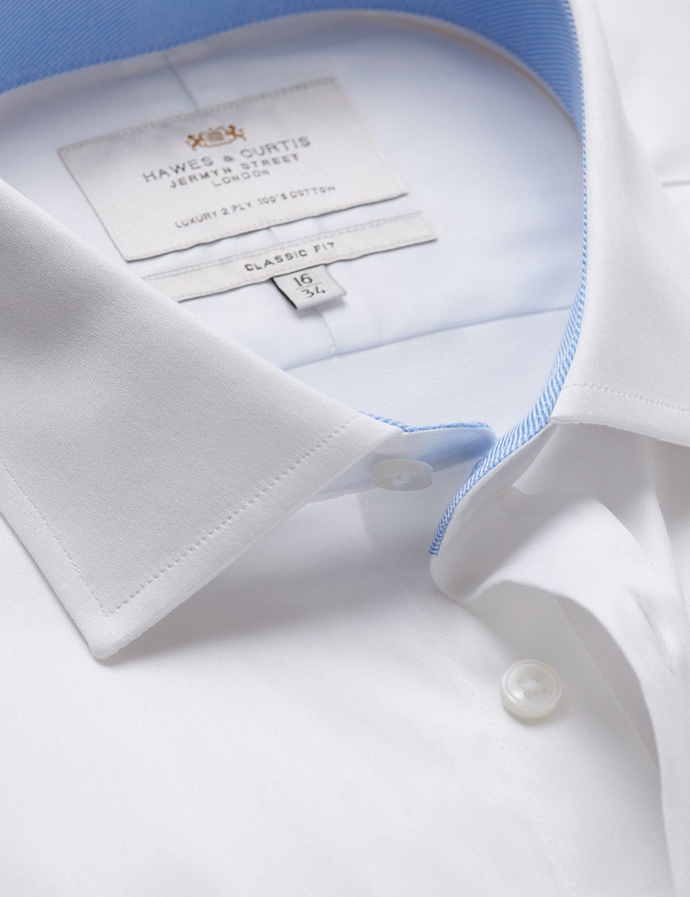 Casual Classic White Long-Sleeved Shirt