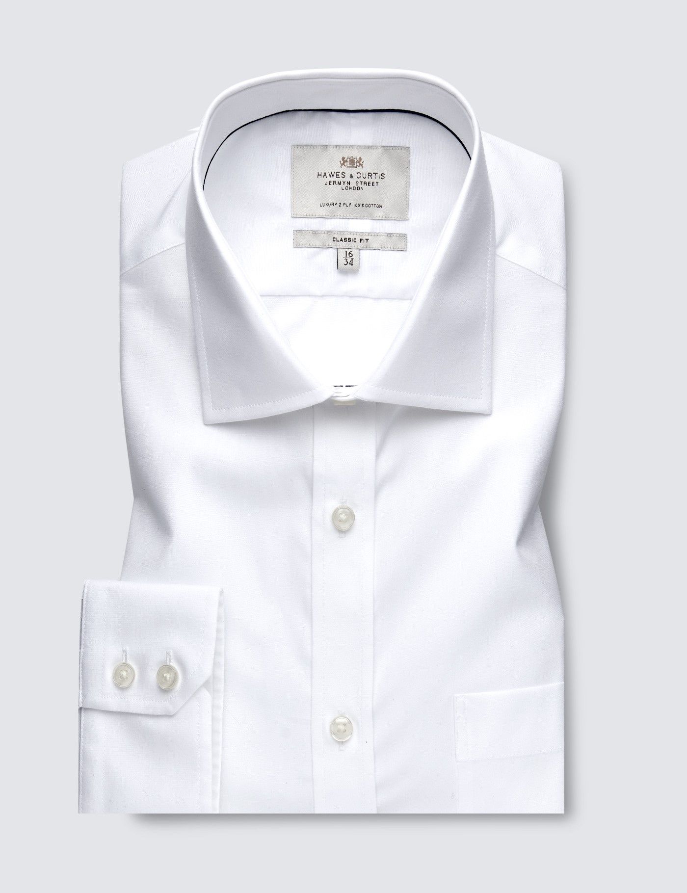 Classic Fit White Poplin Shirt  - Chest Pocket-preview