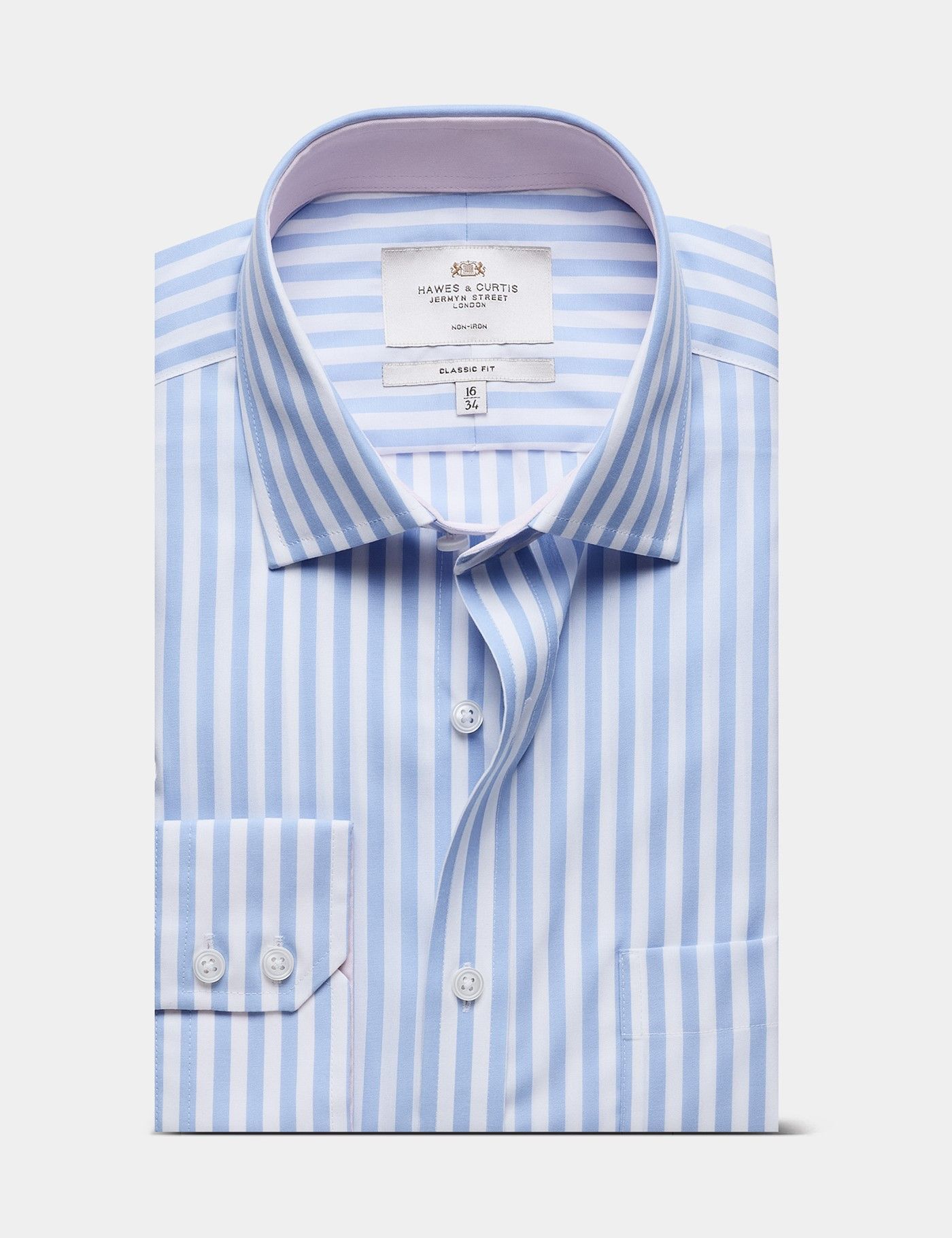 slim fit dress slacks Comfort Stretch Non-Iron Solid Dress Shirt with Contrast Trim main image 1