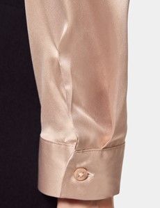 Relaxed Fit Taupe Pussybow Blouse