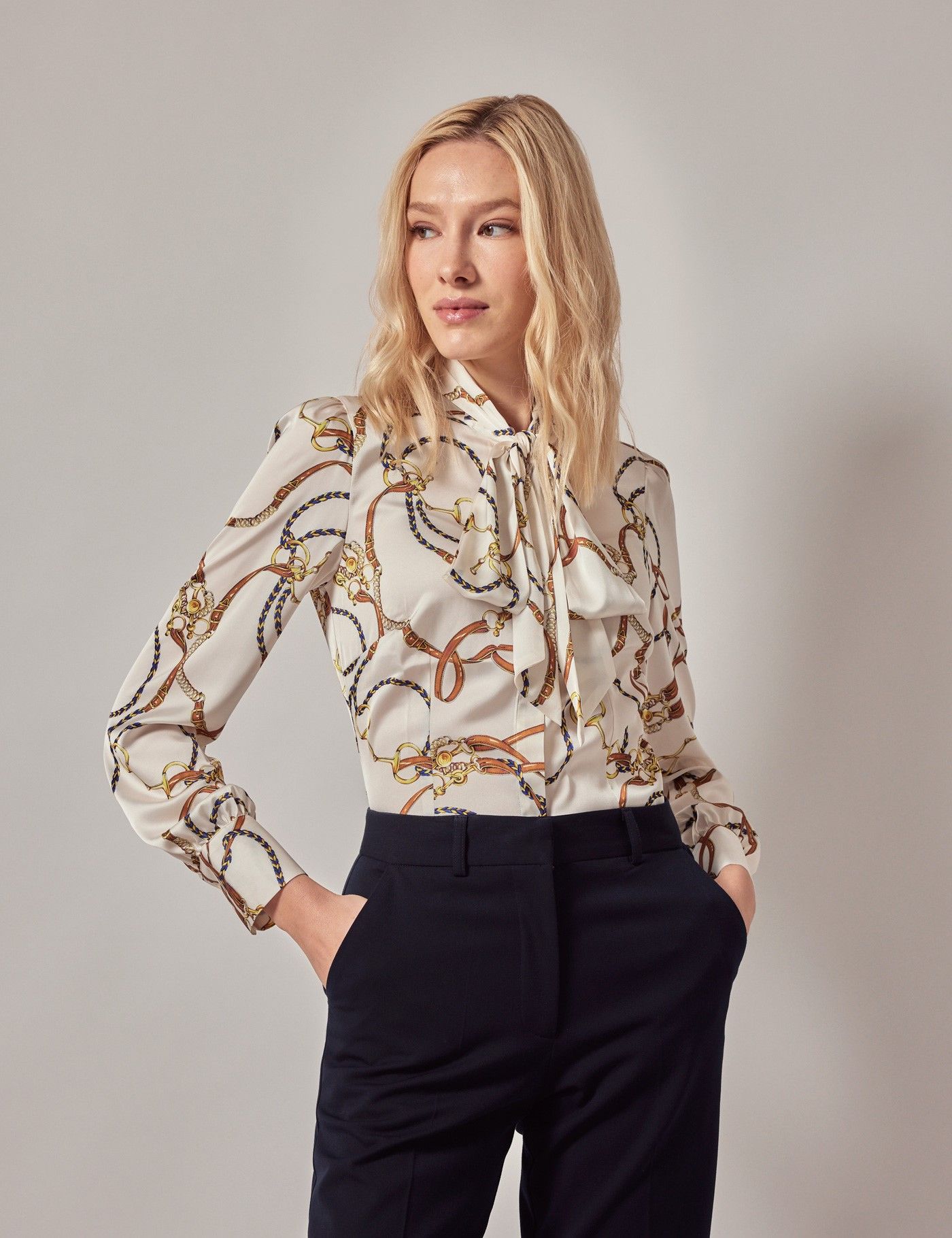 Ribbon Blouse - BLUE | seven dot - ライフスタイルECサイト -