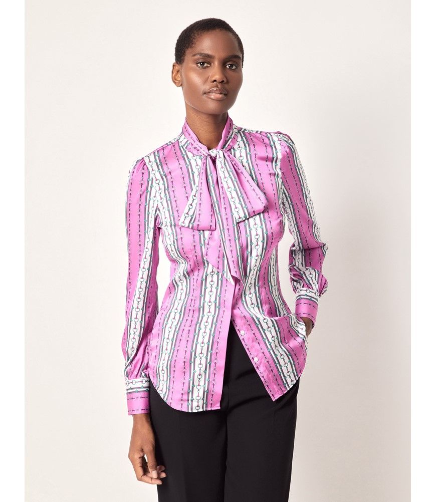 カシニョール 、【MAUVE BLOUSE WITH JABOTS】、日本未発売 カシニョール 、【MAUVE BLOUSE WITH JABOTS】、日本未発売