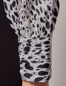 Black & White Spotted Pussybow Blouse