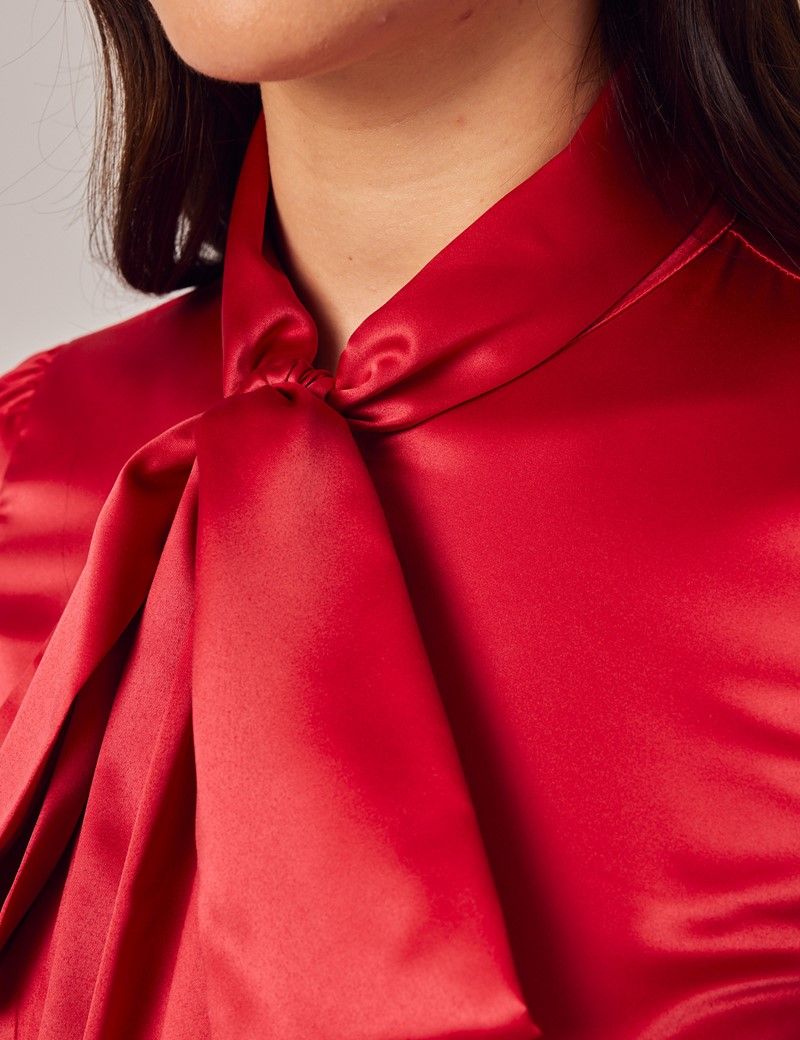 Red Pussybow Blouse-preview