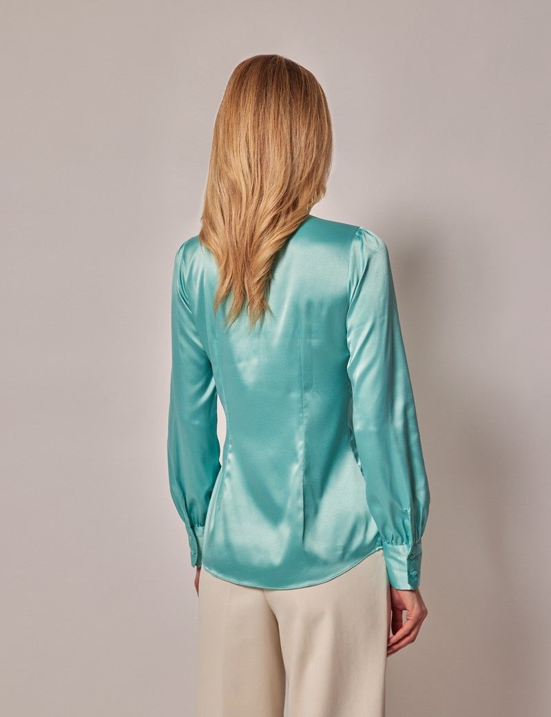 Aqua colored blouses online