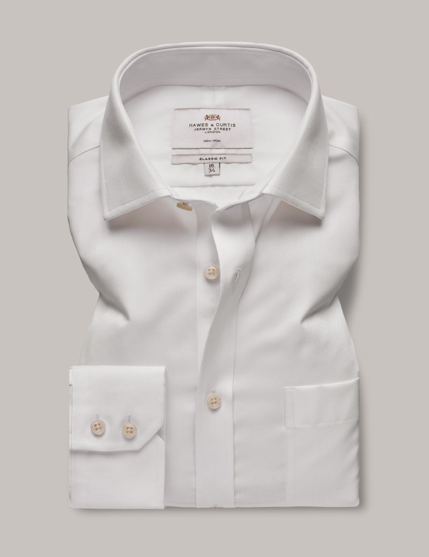 Classic Fit White Twill Shirt - Chest Pocket-preview