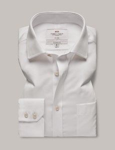 White Classic Twill Shirt - Breast Pocket-preview1