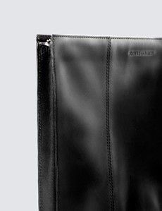 Men's Black Leather Document Holder-preview4
