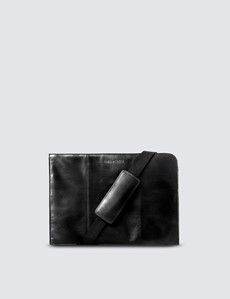 Men's Black Leather Document Holder