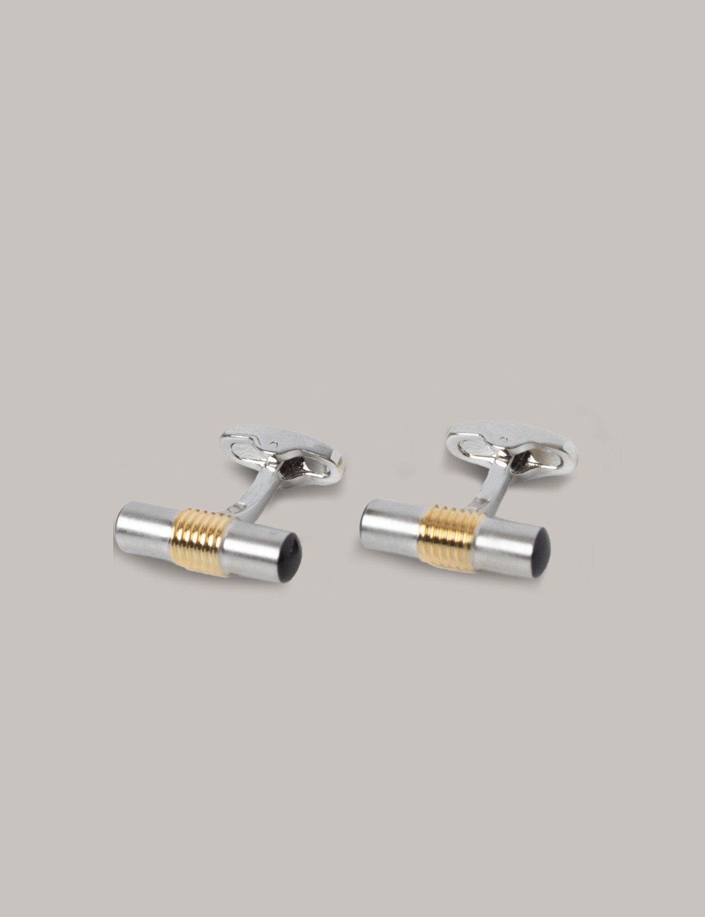 Men's Silver & Gold Bar Cufflinks | Hawes & Curtis