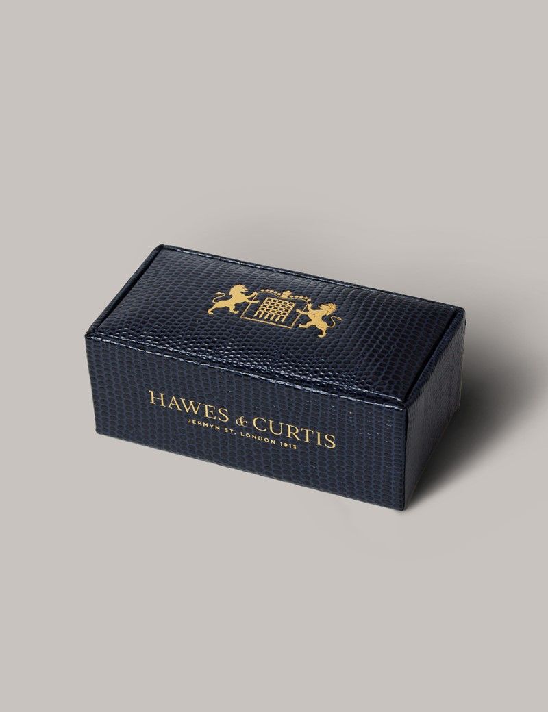 Men's Blue Square Cufflinks | Hawes & Curtis