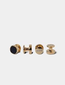 Gold Dress Stud Set - Black Onyx Detail-preview1