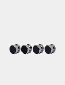 Silver Dress Stud Set - Black Onyx Detail