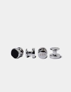 Silver Dress Stud Set - Black Onyx Detail-preview1
