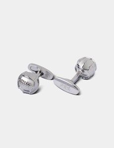 Silver Football Cufflinks