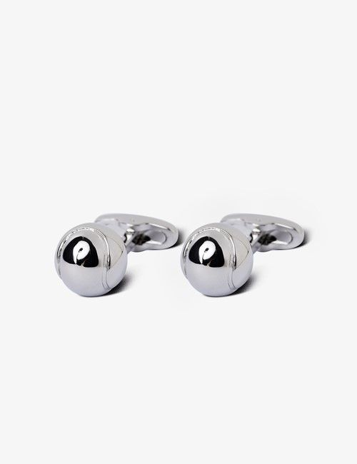 Silver Tennis Ball Cufflinks