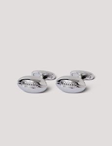 Silver Rugby Ball Cufflinks