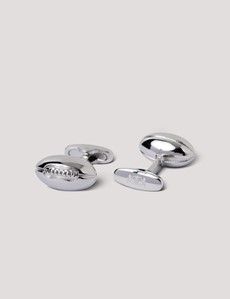 Silver Rugby Ball Cufflinks-preview1