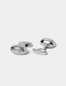 Silver Rugby Ball Cufflinks-preview1