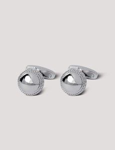 Silver Cricket Ball Cufflinks
