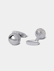 Silver Cricket Ball Cufflinks-preview1