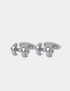 Silver Dumbbell Cufflinks
