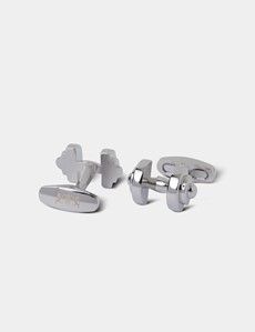Silver Dumbbell Cufflinks-preview1